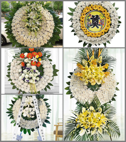 山东青岛莱西市孙受镇迟家会村花圈速递